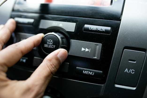 Настройка параметров магнитолы Sink в меню